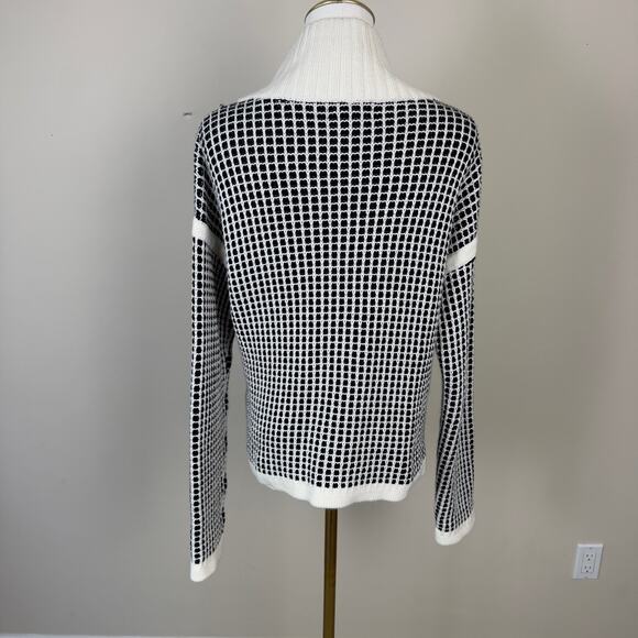 Banana Republic Check Knit Cardigan Sweater US Women's L - Picture 2 of 7